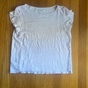 Linen purple and white striped t shirt